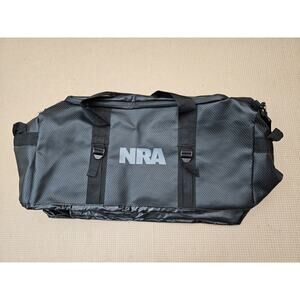 NRA Large Black Duffel Bag With Carbon Fiber Look & Handles